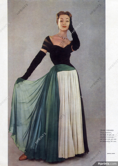 Jean Dessès 1952 Ivy Nicholson, Evening Gown, Photo Jesper Hoem