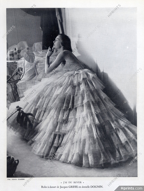 1951 Jacques Griffe  Fifties fashion, Vintage dresses, Fashion 1950