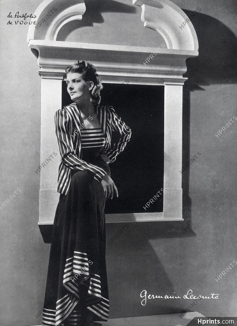 Germaine Lecomte 1940 Evening Gown