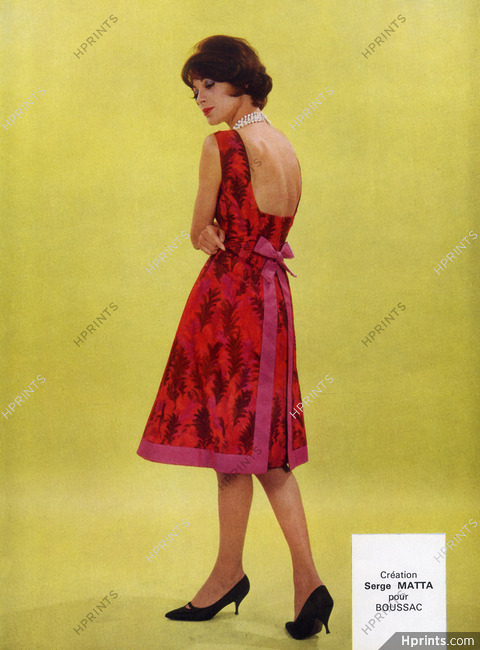 Serge Matta 1962 Summer Dress, Backless