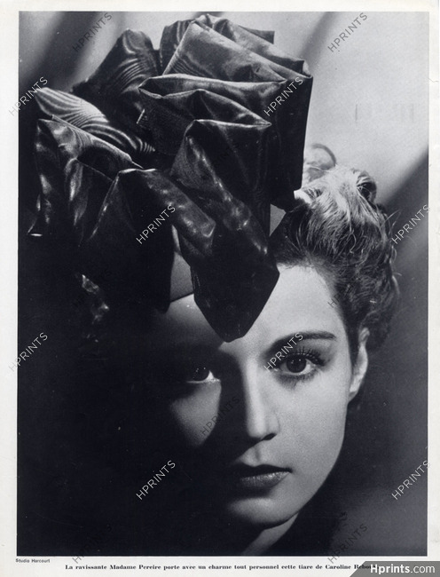 Caroline Reboux 1941 Mrs Pereire, Photo Harcourt