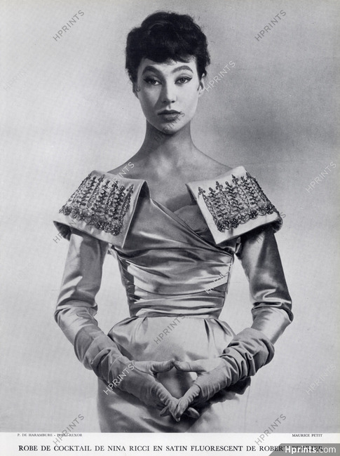 Nina Ricci 1954 Evening Gown, Photo Maurice Petit