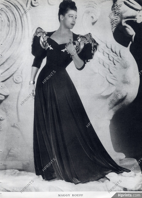 Maggy Rouff 1945 Evening Gown Fashion Photography
