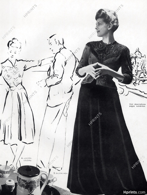 Balenciaga 1941 Evening Gown