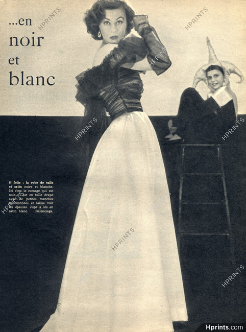 Balenciaga 1952 Evening Gown Tulle and Satin