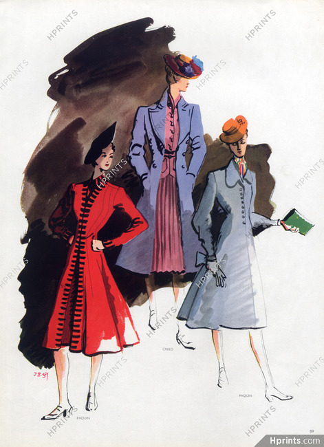 Paquin & Creed 1939 Coats, Jean Pagès