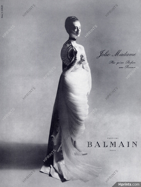 Pierre Balmain (Perfumes & Couture) 1961 Photo Kublin, Jolie Madame