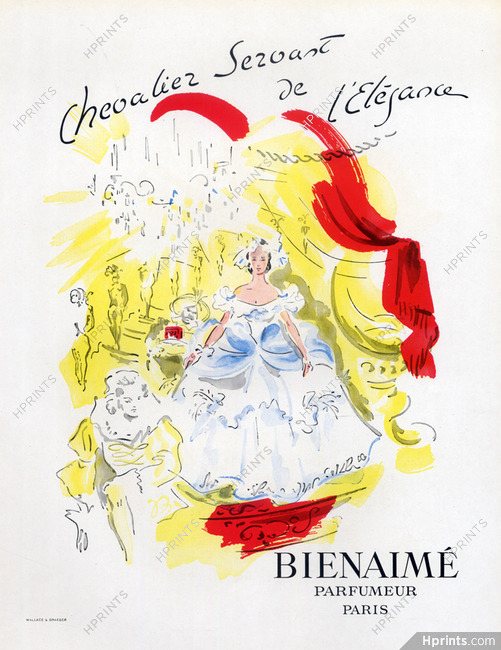 Bienaimé (Perfumes) 1946 Chevalier Servant de L'Elégance, Christian Bérard