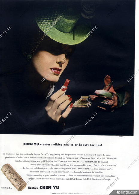 Chen Yu (Cosmetics) 1943 Lipstick, Photo Horst