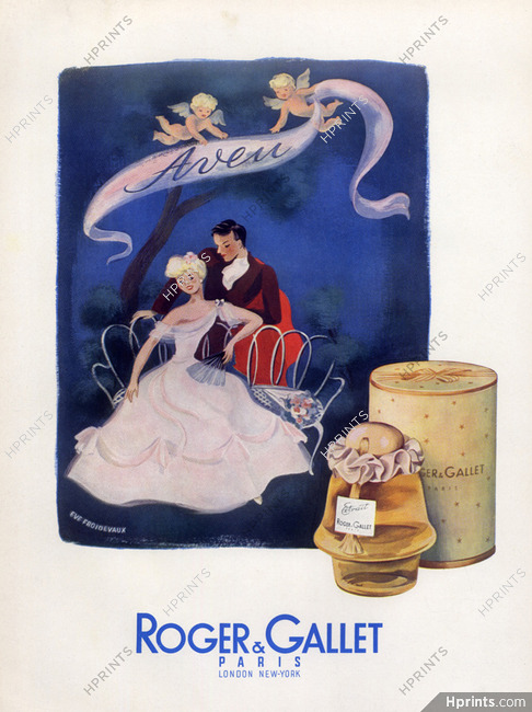 Roger & Gallet (Perfumes) 1945 Eve Froidevaux, Aveu — Perfumes