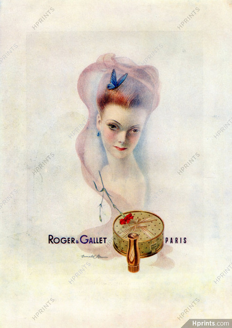 Roger & Gallet (Cosmetics) 1945 Powder Box, Donald Brun