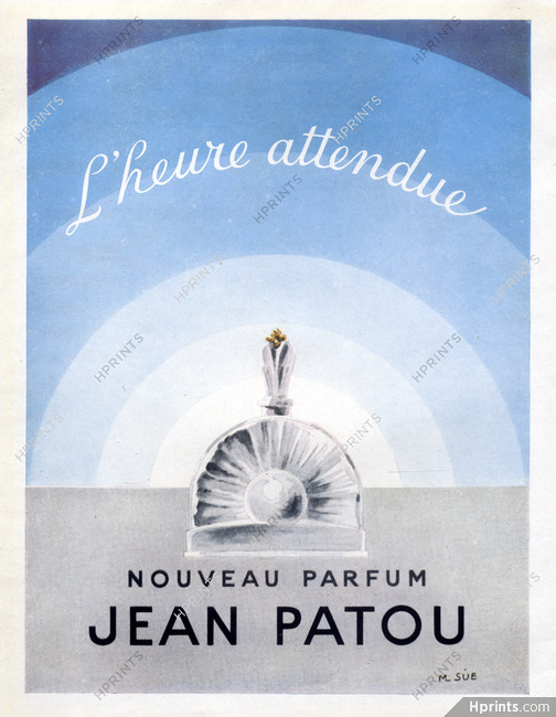 Jean Patou (Perfumes) 1949 L'heure Attendue, M. Sue