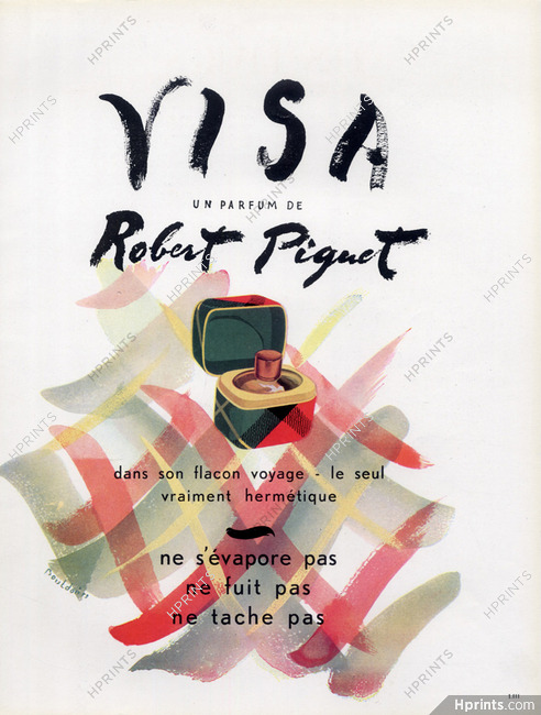 Robert Piguet (Perfumes) 1947 Visa, Bouldoires