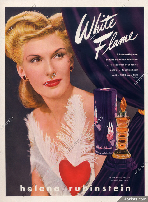 Helena Rubinstein (Perfumes) 1943 White Flame