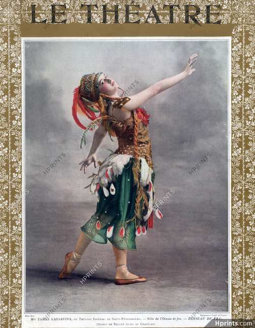 Tamar Karsavina 1911 ''L'Oiseau de Feu'', The Firebird, Russian Ballet
