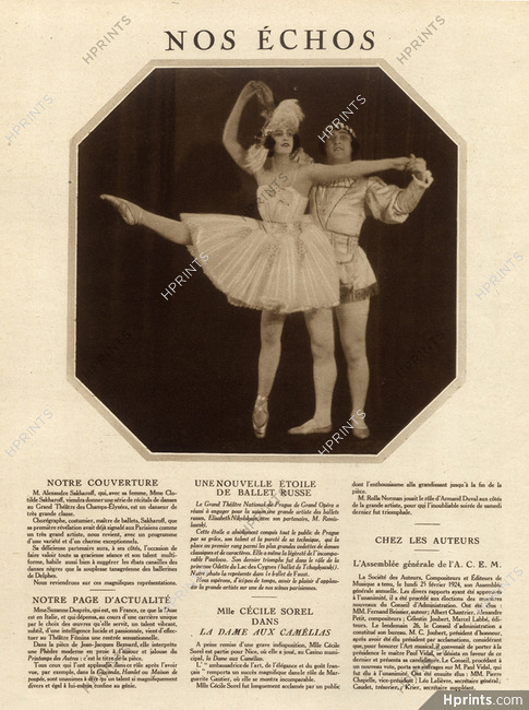 Elisabeth Nikolskaia & Remislawski 1924 Russian Ballet, Dancers, Faust