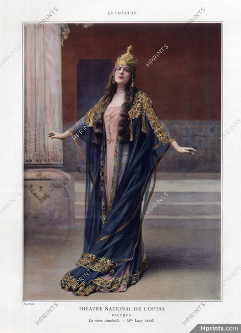 Lucy Arbell 1909 Theatre Costume Bacchus
