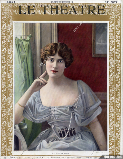 Jeanne Iribe 1911 Portrait, Photo Reutlinger