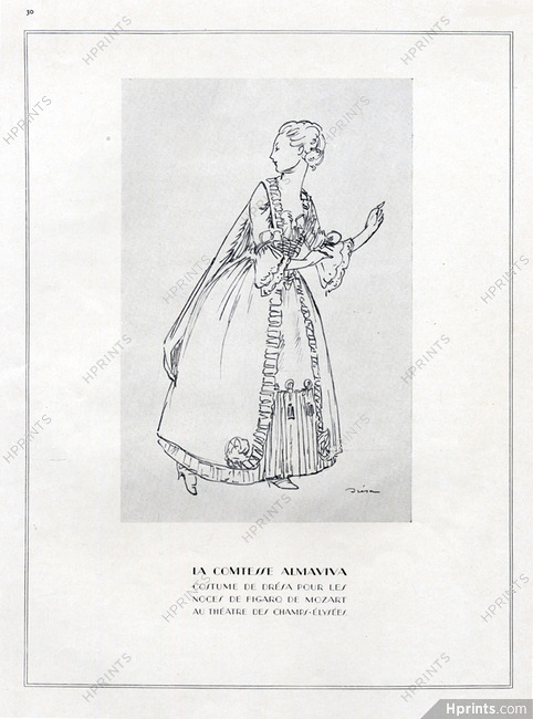 Drésa 1928 Comtesse Almaviva, Theatre Costume