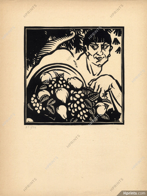 A. Dardé 1920 The Faun, Feuillet d'art