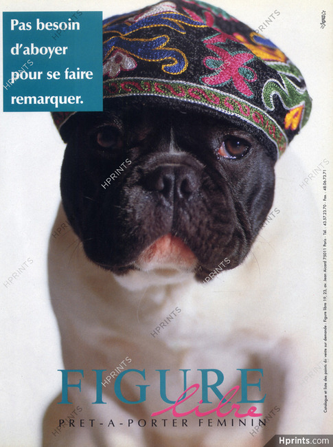Figure Libre (Hat) 1990 French Bulldog