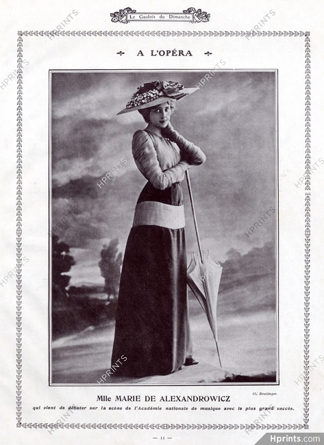 Marie de Alexandrowicz 1910 Photo Reutlinger
