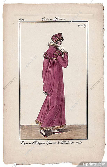 Le Journal des Dames et des Modes 1809 Costume Parisien N°1026