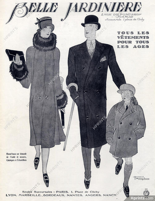 Belle Jardinière (Department store) 1924 Men's Clothing, Marcel Hemjic