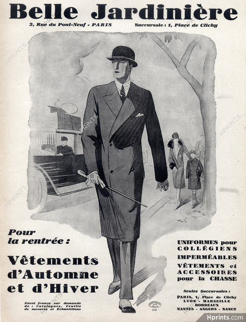 Belle Jardinière 1926 Men's Clothing