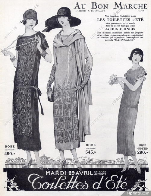 Au Bon Marché (Department store) 1924 Summer Dresses