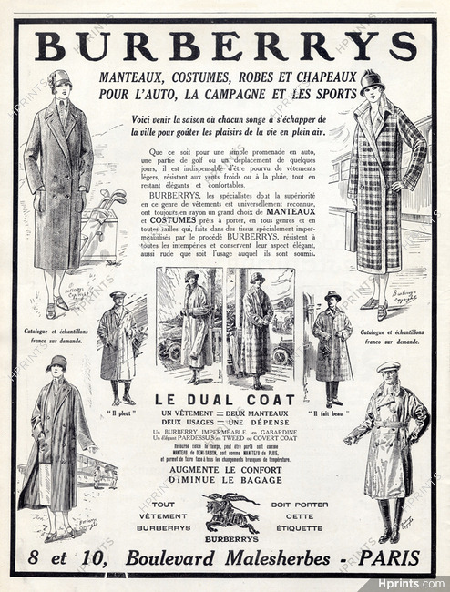 Burberrys (Clothing) 1925 Dual Coat, Raincoat