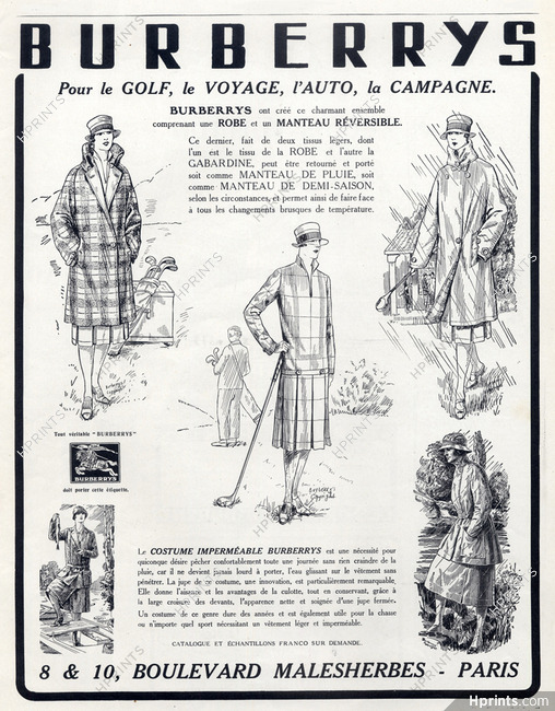 Burberrys (Clothing) 1926 Fashion Sport Golf