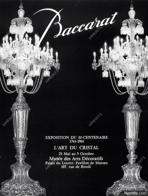 Baccarat (Crystal) 1964 Exposition du Bi-centenaire, candlestick