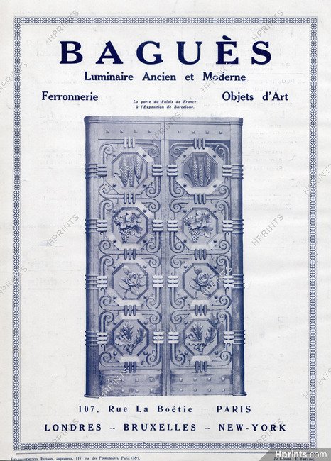 Baguès (Decorative Arts) 1929 Ironworks