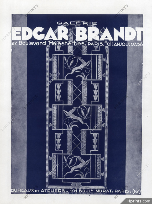Edgar Brandt (Decorative Arts) 1929 Ironworks