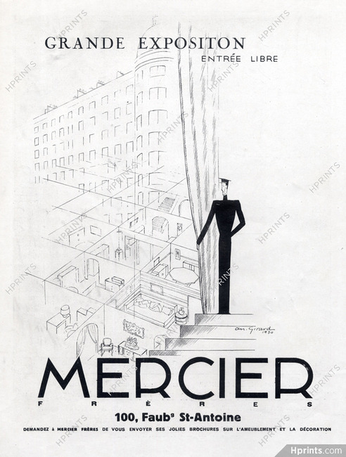 Mercier Frères (Decorative Arts) 1930 Exposition, Girard