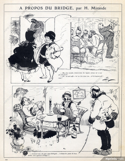 Henry Mirande 1904 Le Bridge, Comic Strip