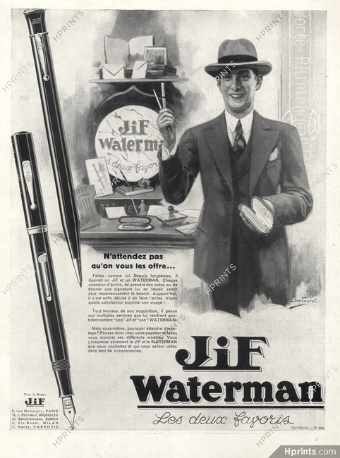 JIF Waterman (Pens) 1930 Leon Fauret