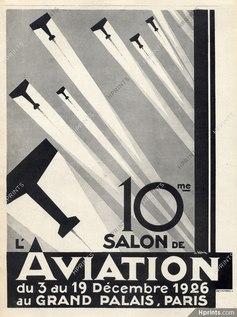Roger de Valerio 1926 Salon de L'Aviation, Exhibition Airplanes