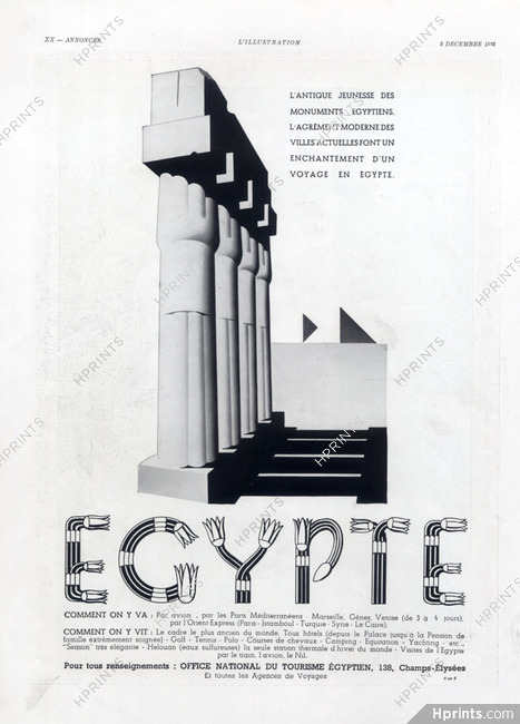 Office National du Tourisme Egyptien 1938 Egypt