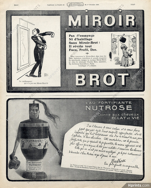 Miroir Brot (Mirror) 1909 Gus Bofa
