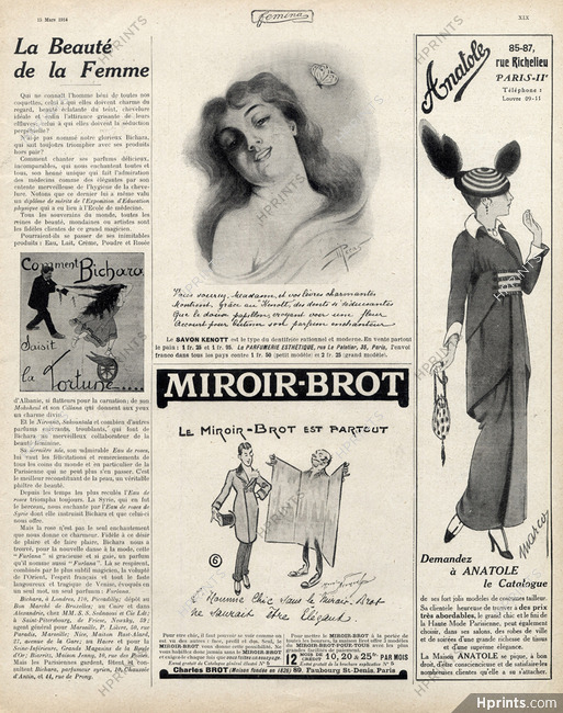 Miroir Brot (Mirror) 1914 Maurice Neumont — Misc. adverts