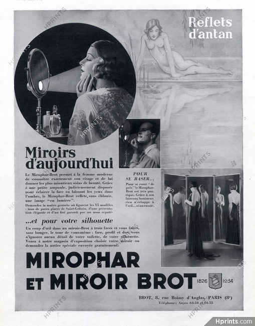 Miroir Brot (Mirror) 1934 Mirophar, Armand Rapeno