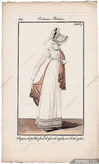 Le Journal des Dames et des Modes 1812 Costume Parisien N°1228