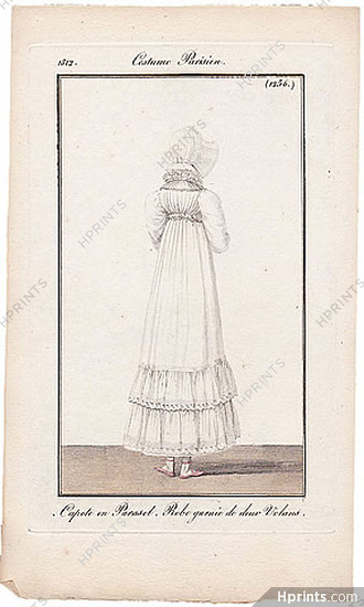 Le Journal des Dames et des Modes 1812 Costume Parisien N°1256