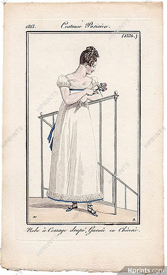 Le Journal des Dames et des Modes 1813 Costume Parisien N°1336 Horace Vernet