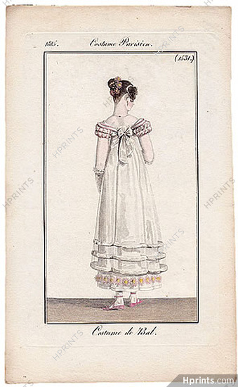 Le Journal des Dames et des Modes 1815 Costume Parisien N°1531 Ball Gown