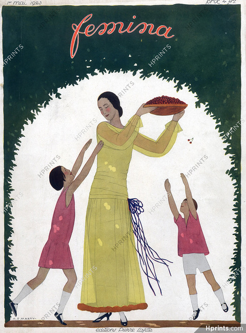 André Edouard Marty 1923 Femina Original Cover
