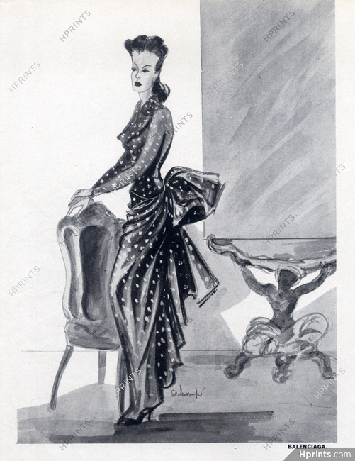 Balenciaga (Couture) 1939 Evening Gown, Schompré
