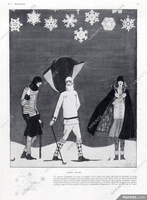 Jeanne Lanvin 1925 Lee Creelmann Erickson, Winter Sports Fashion